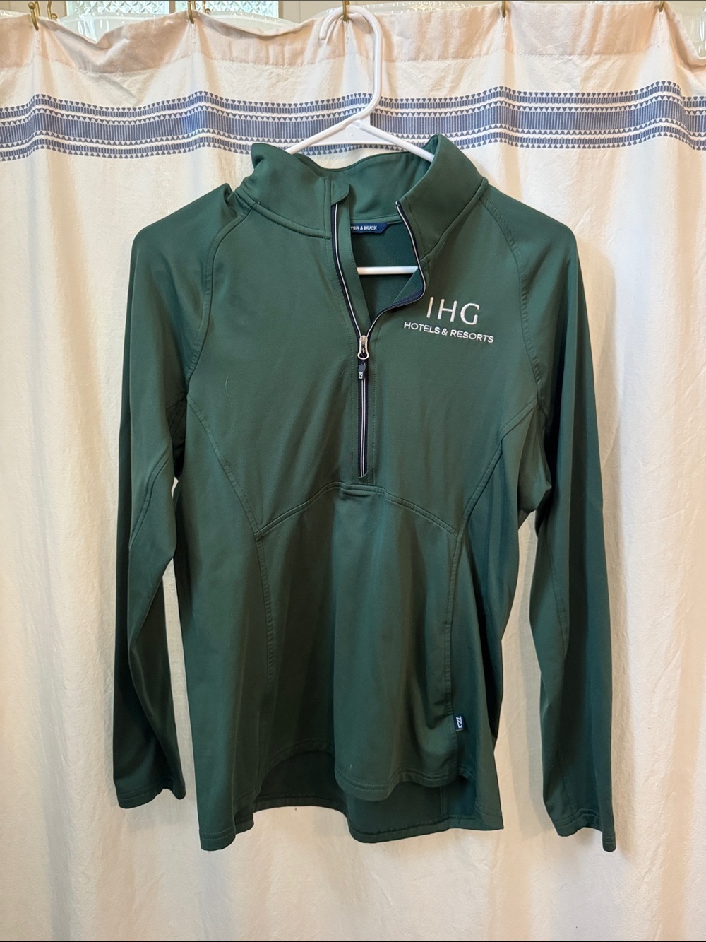 Cutter & Buck IHG Dark Green Quarter-Zip Pullover
